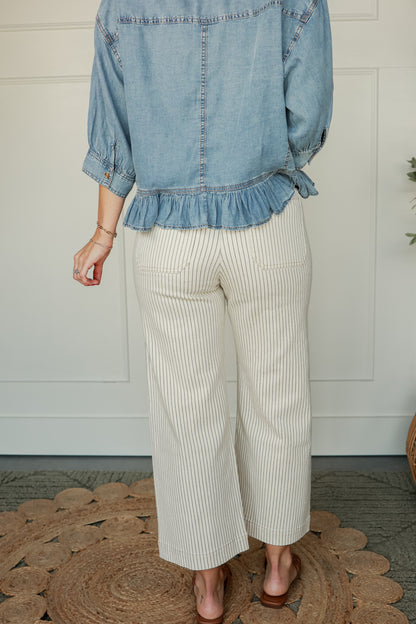 THE IVORY STRIPE PANTS