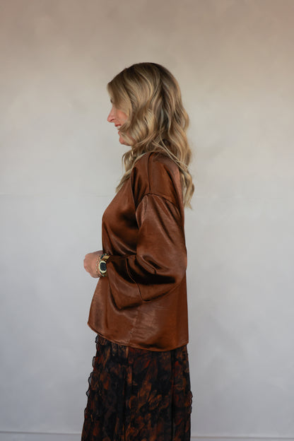 THE RICH TONE SATIN TOP