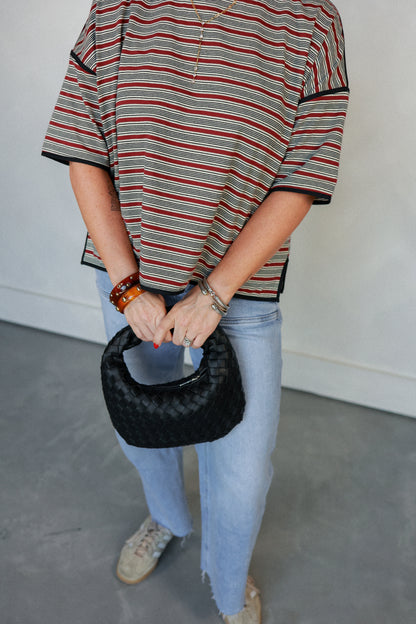 THE BURGUNDY STRIPED TOP