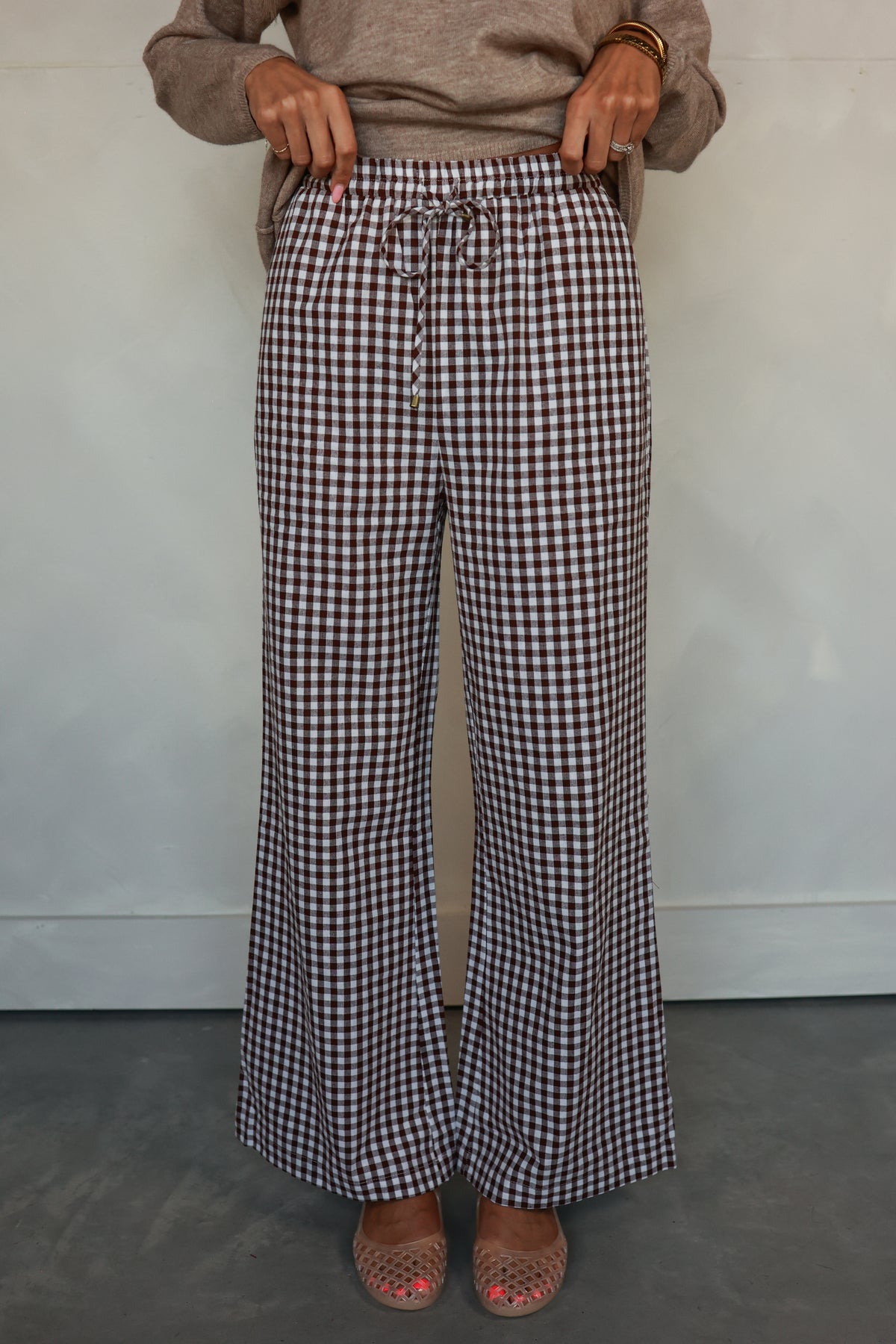 THE GINGHAM EASE PANTS