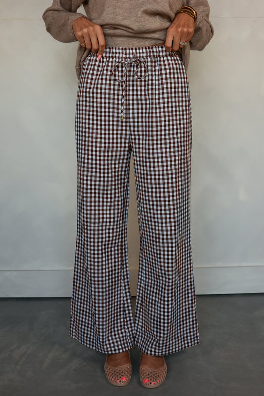 THE GINGHAM EASE PANTS