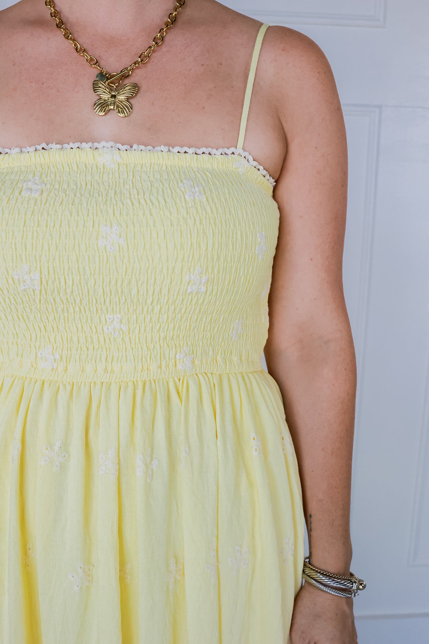 THE COTTAGE SMOCKED MAXI DRESS
