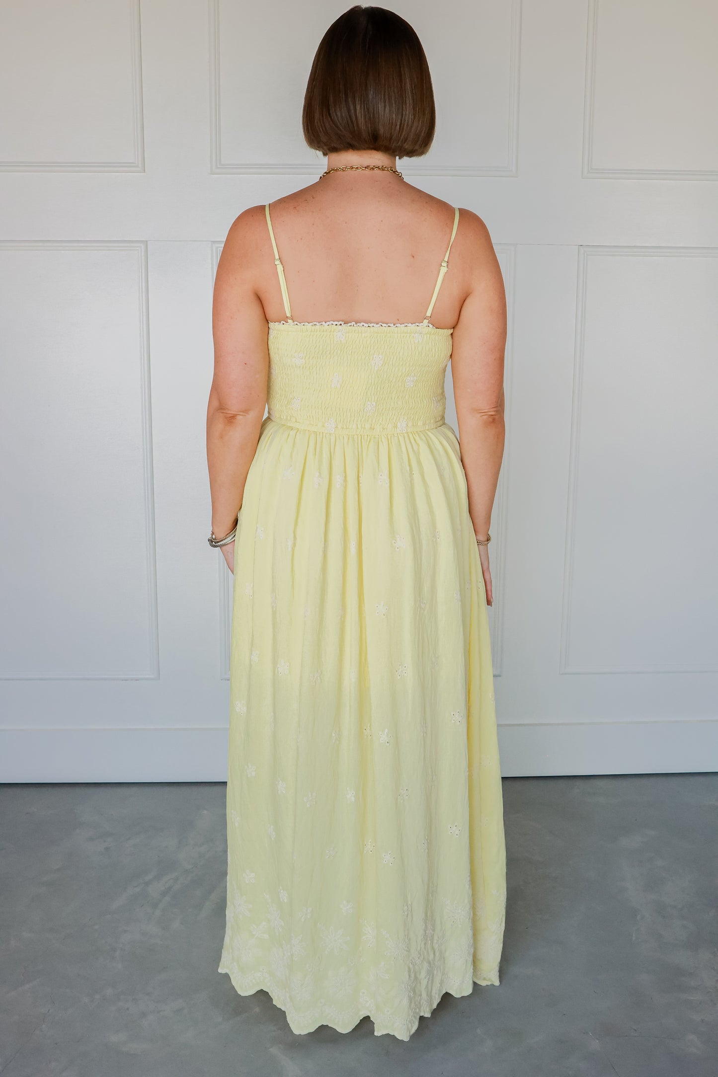 THE COTTAGE SMOCKED MAXI DRESS
