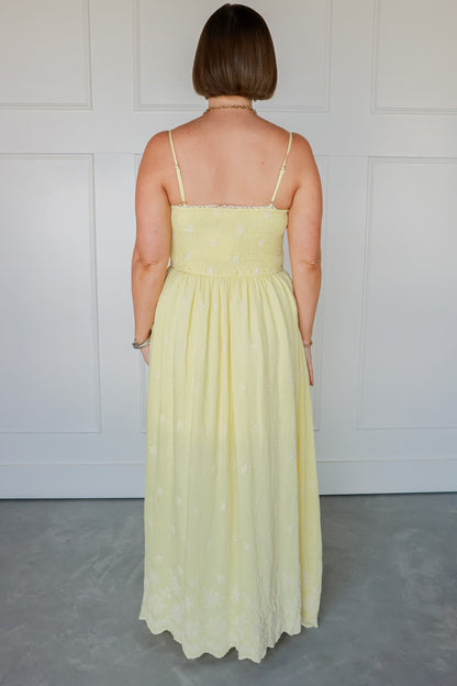 THE COTTAGE SMOCKED MAXI DRESS