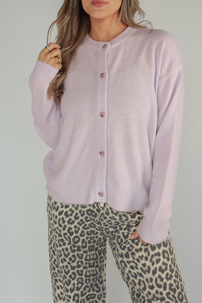 THE OVERSIZED LAVENDER CARDI