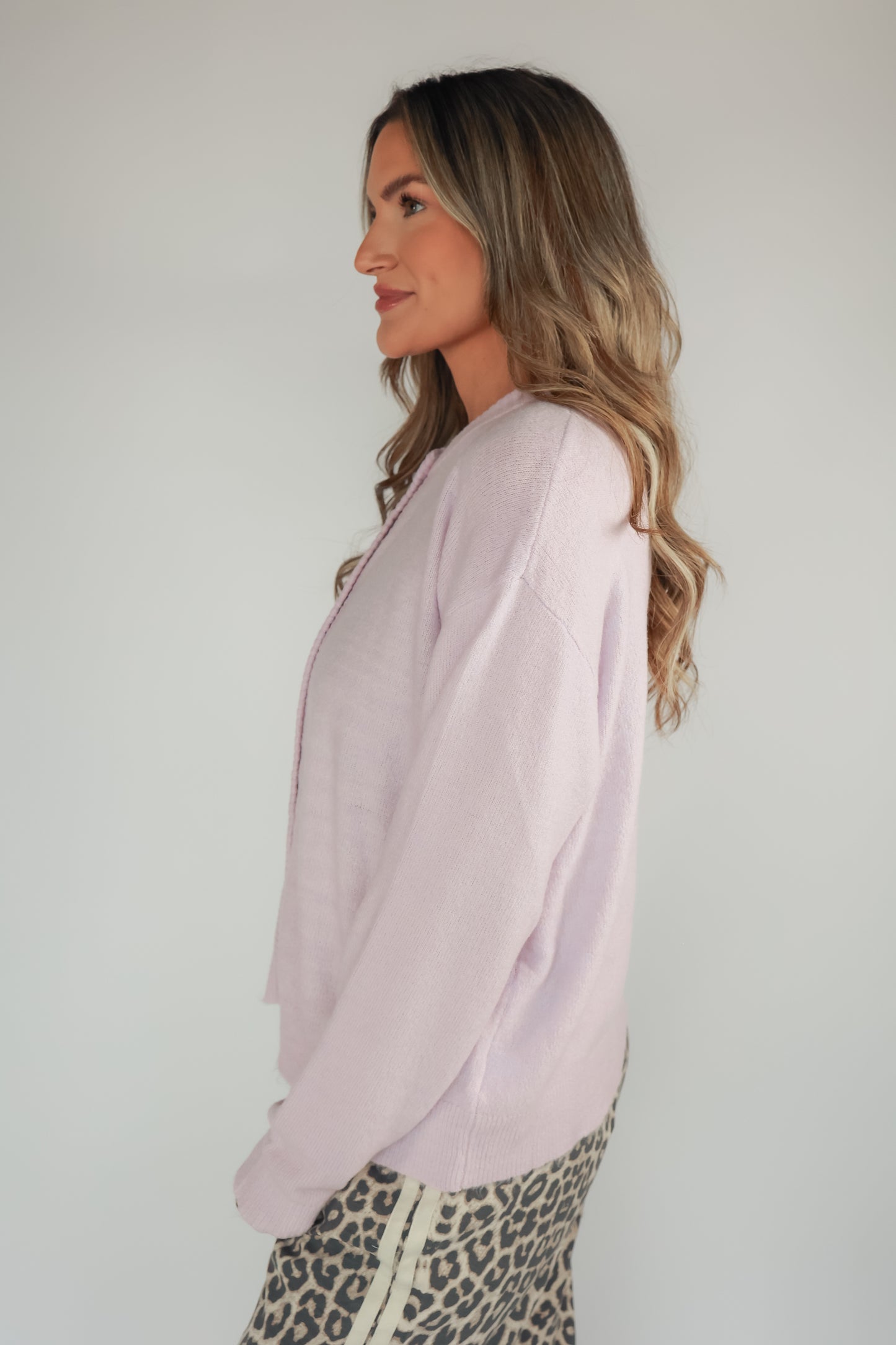 THE OVERSIZED LAVENDER CARDI