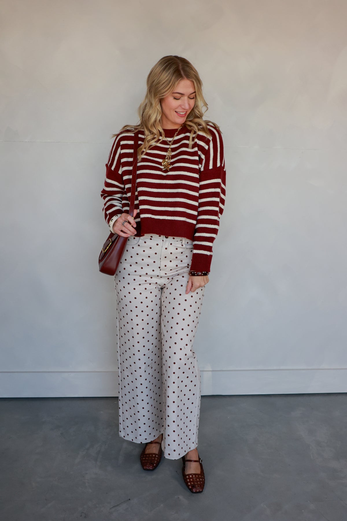 THE STRIPED SWEATER KNIT TOP