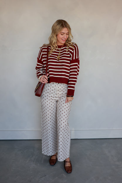 THE STRIPED SWEATER KNIT TOP