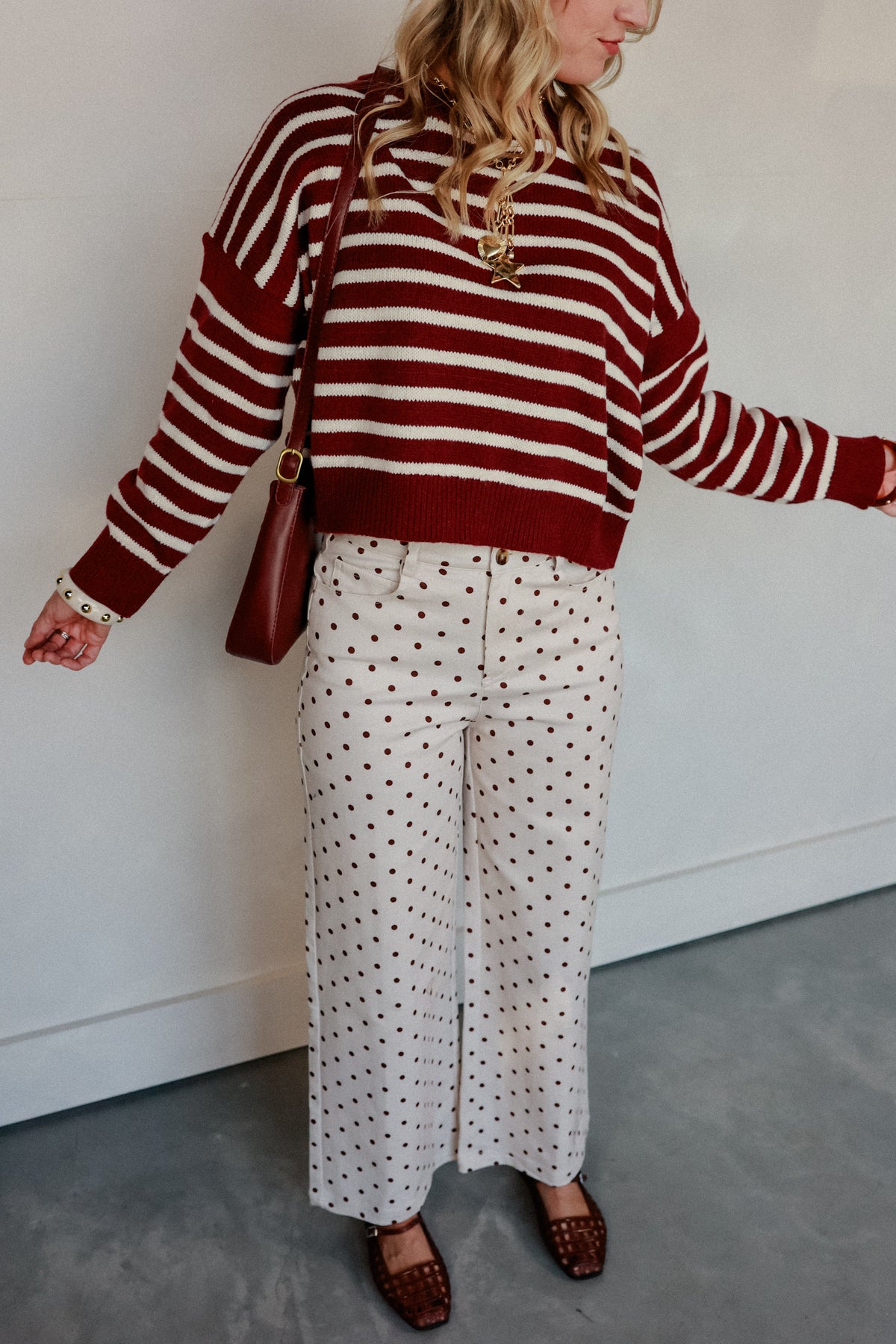 THE STRIPED SWEATER KNIT TOP
