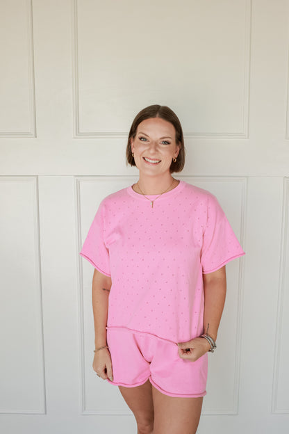 POINTELLE KNIT SET | PINK