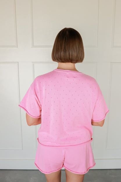 POINTELLE KNIT SET | PINK