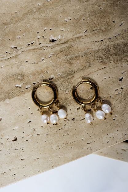 THE TRIPLE PEARL EARRINGS