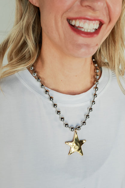 BARB & STAR NECKLACE | SILVER