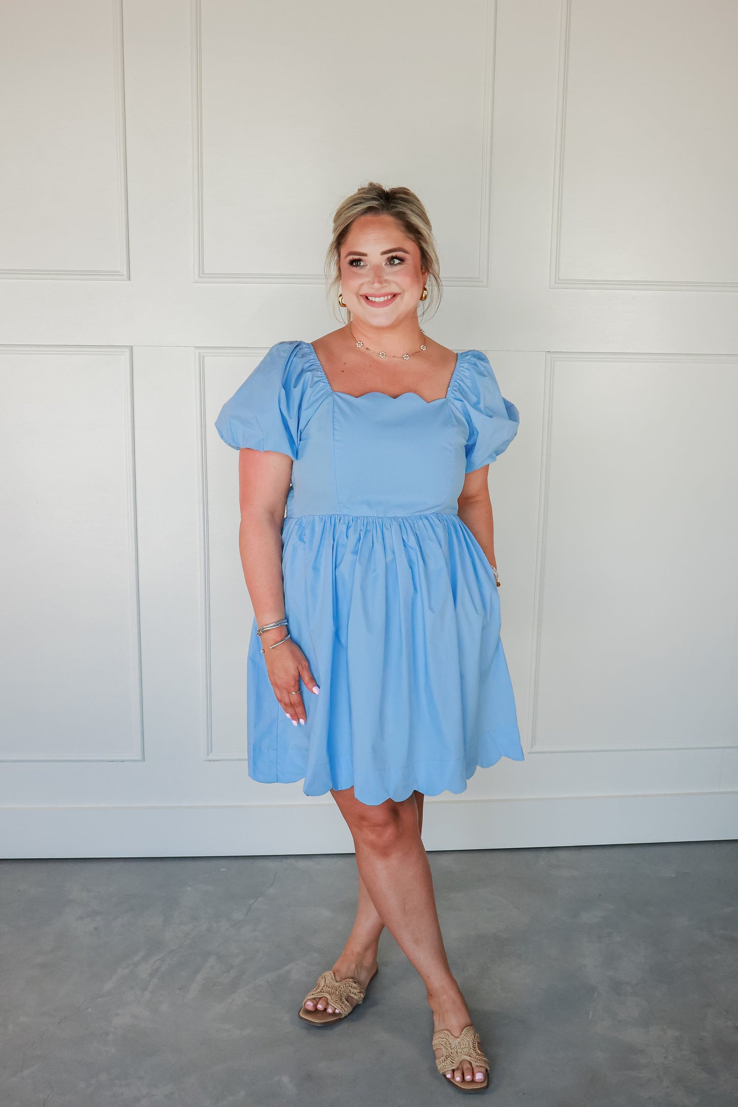 THE DAPHNIE SCALLOPED DRESS