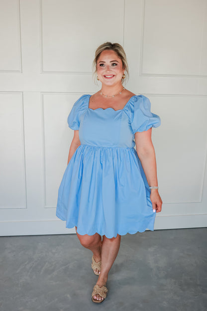 THE DAPHNIE SCALLOPED DRESS