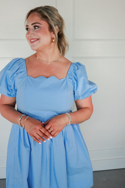 THE DAPHNIE SCALLOPED DRESS