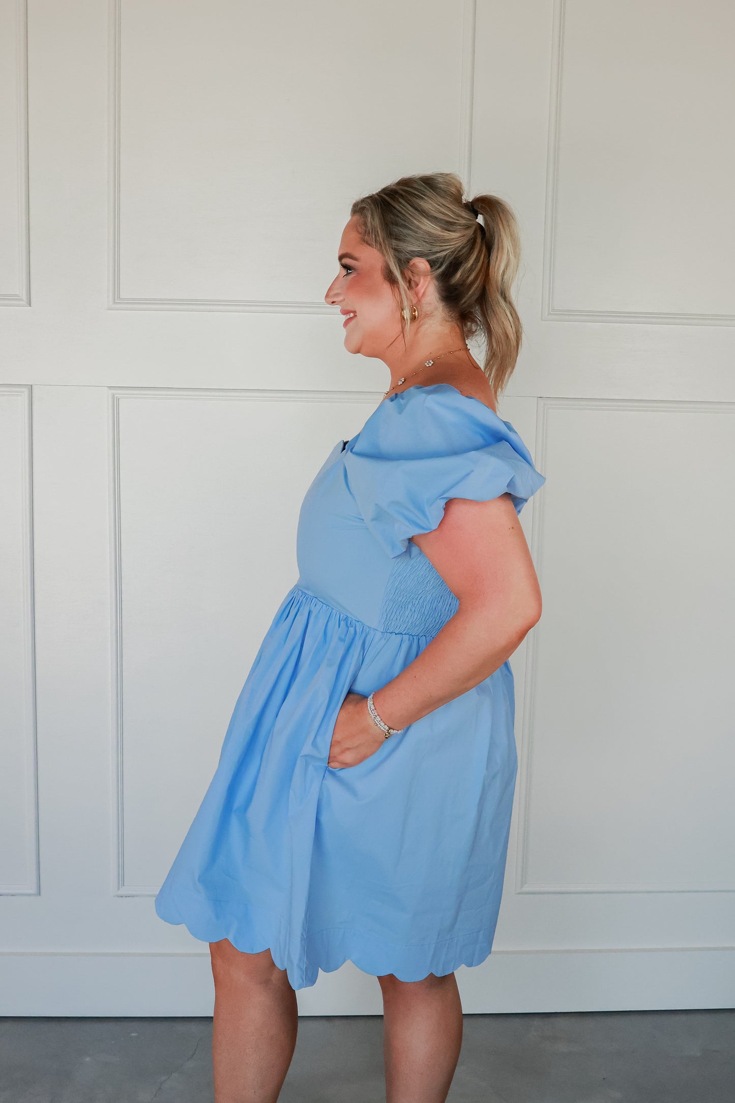 THE DAPHNIE SCALLOPED DRESS