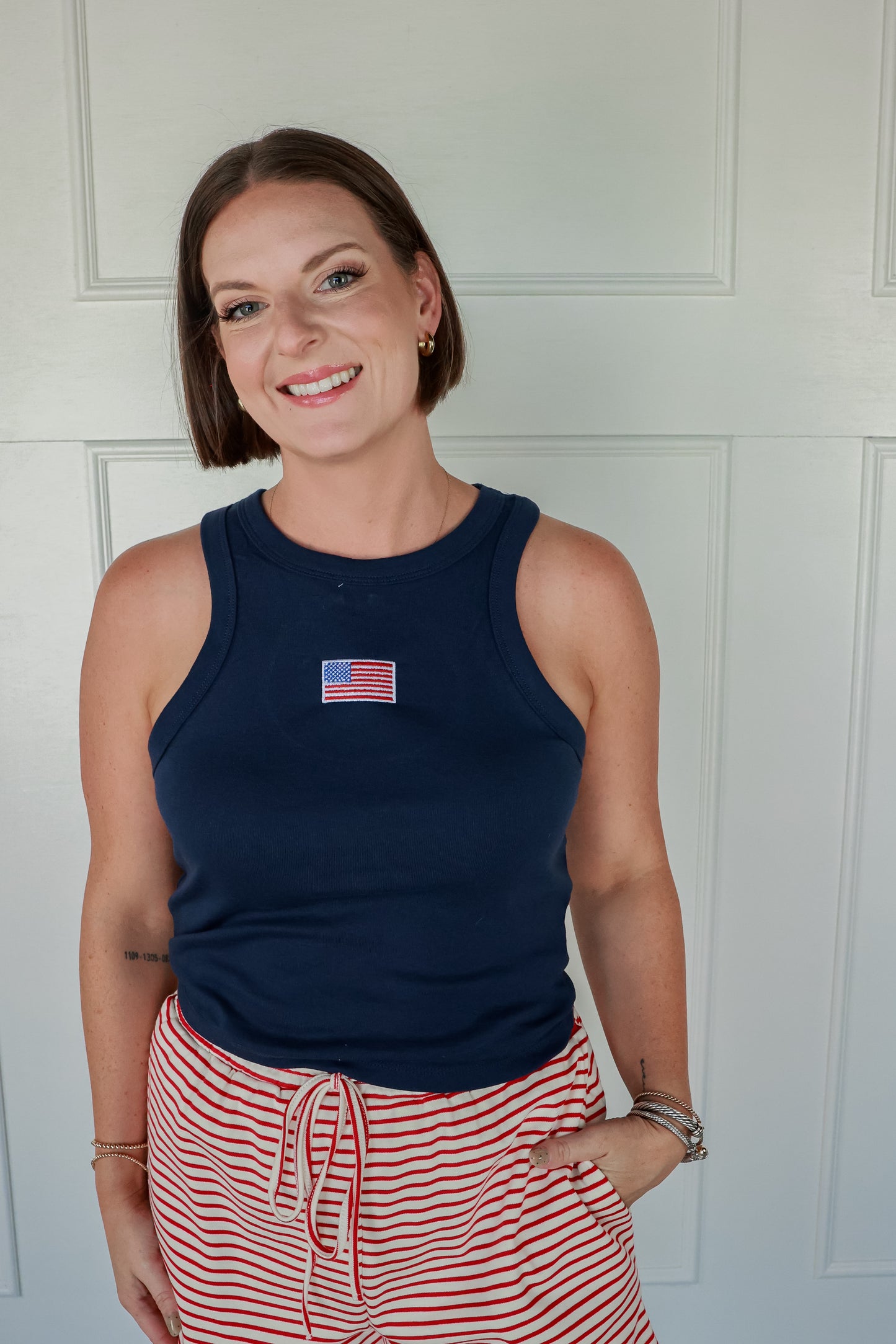 EMBROIDERED AMERICAN TANK