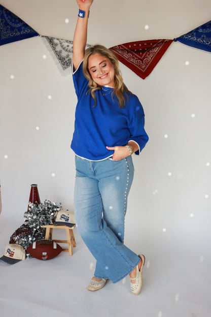 THE SIDELINE SWEATER | ROYAL BLUE