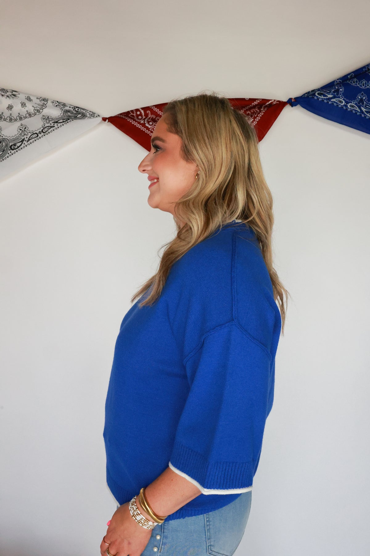 THE SIDELINE SWEATER | ROYAL BLUE