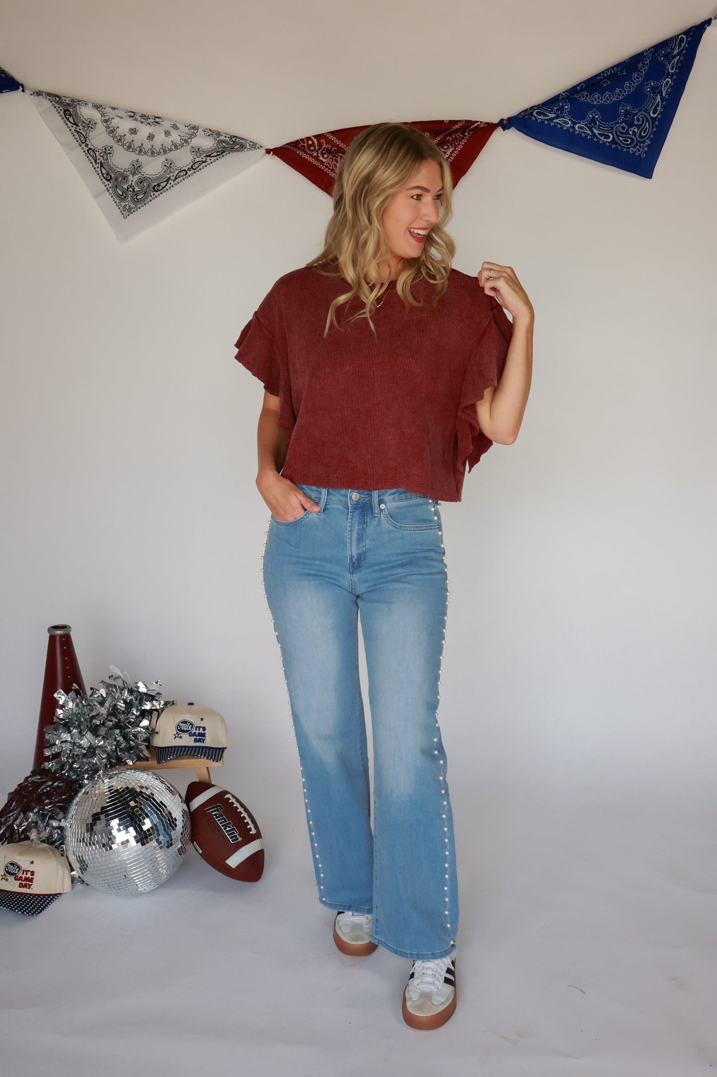 THE MARLOWE RUFFLE TOP
