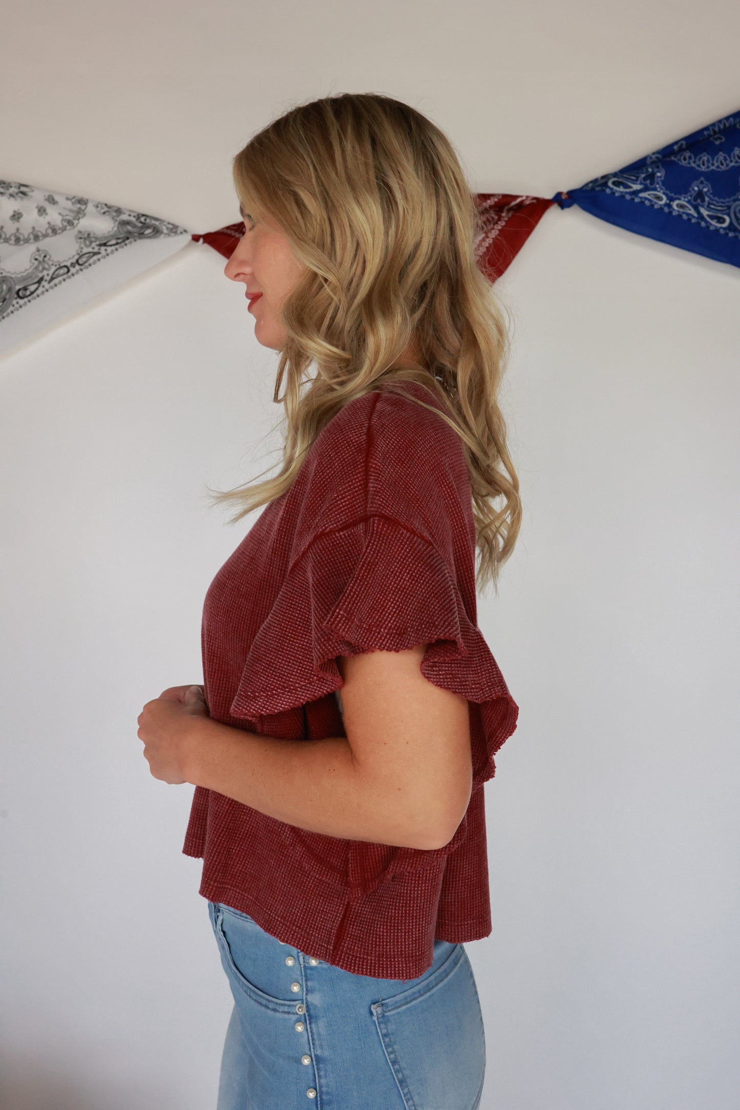 THE MARLOWE RUFFLE TOP