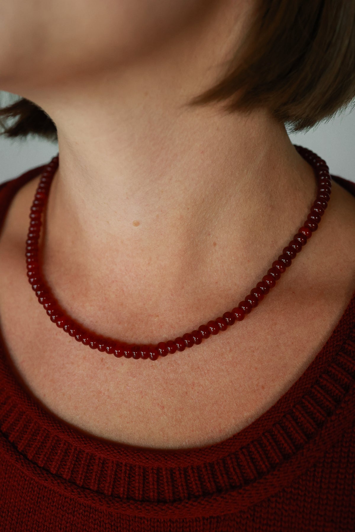 WE BLEED MAROON NECKLACE