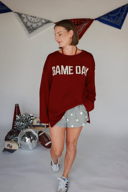 GAME DAY SWEATER | MAROON
