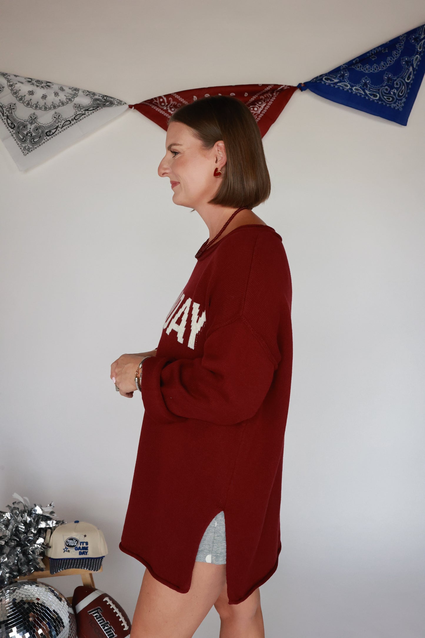 GAME DAY SWEATER | MAROON