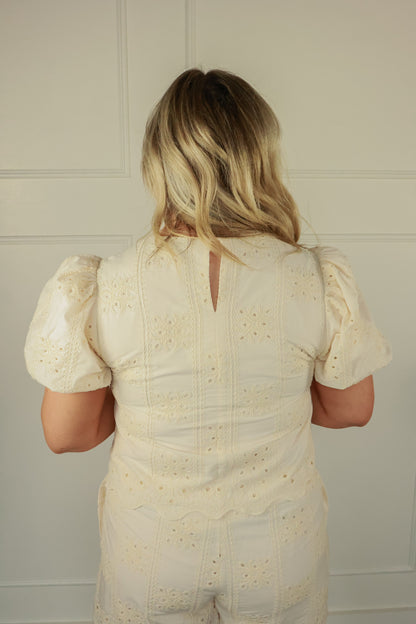 THE ELLA EMBROIDERED SET | TOP ONLY