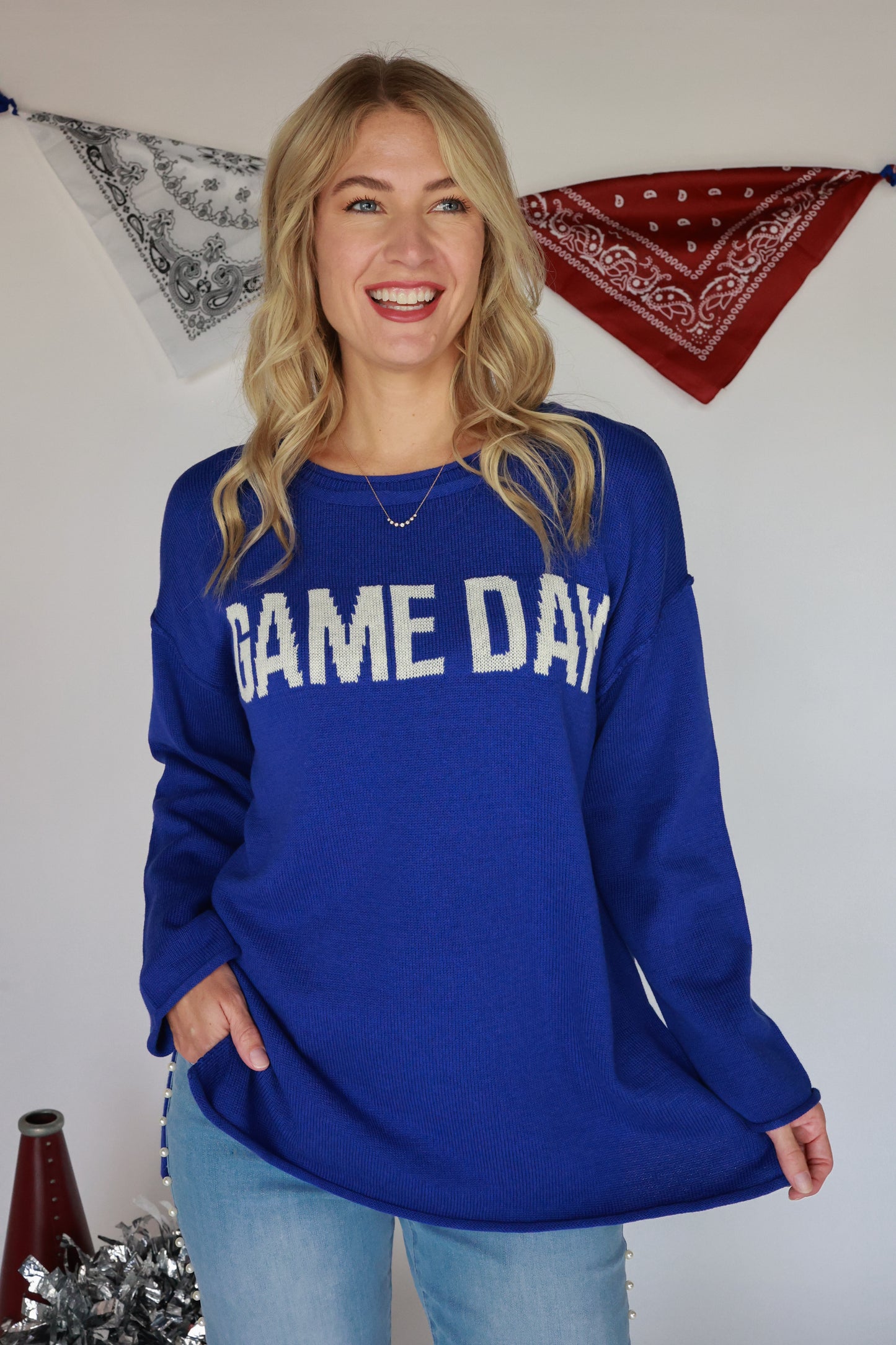 GAME DAY SWEATER | ROYAL BLUE