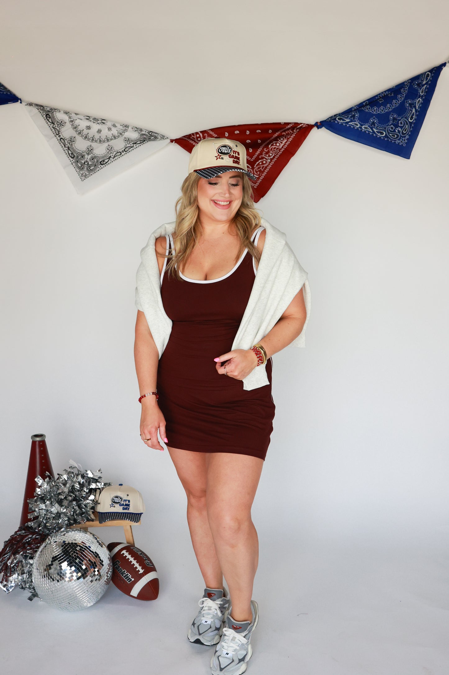 THE TOUCHDOWN ATHLETIC DRESS | MAROON
