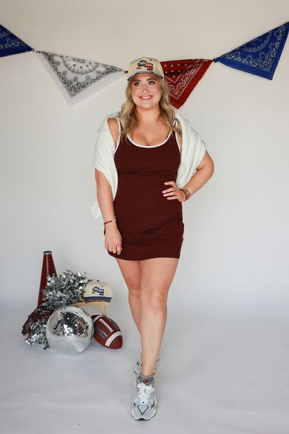 THE TOUCHDOWN ATHLETIC DRESS | MAROON
