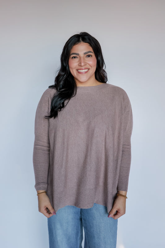 WARM EMBRACE TOP IN MOCHA