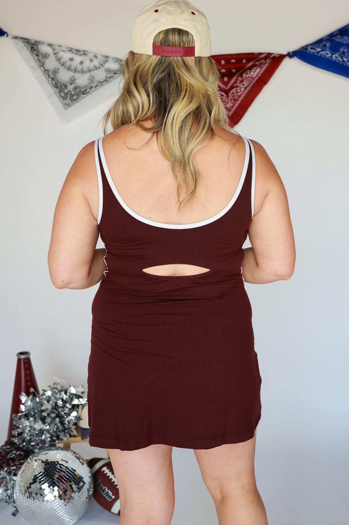 THE TOUCHDOWN ATHLETIC DRESS | MAROON