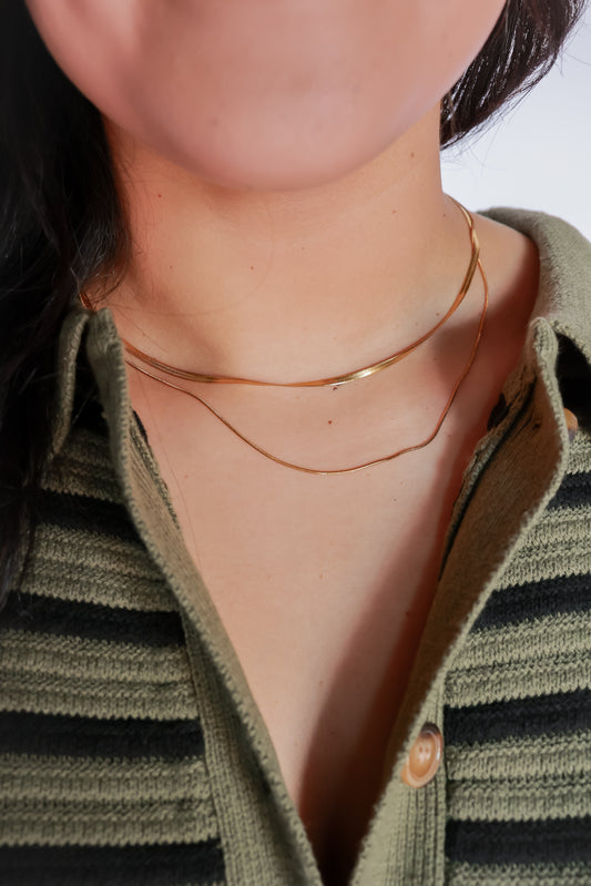 THE HERRINGBONE LAYERED NECKLACE