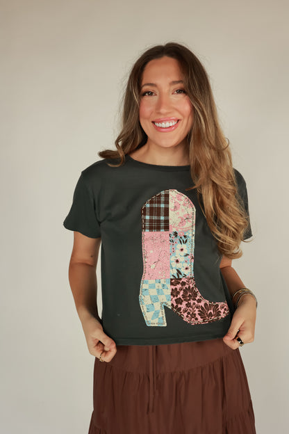 THE QUILTED COWBOY BOOT TEE