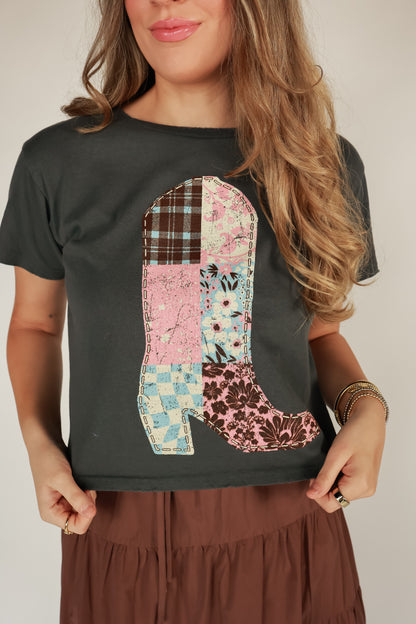 THE QUILTED COWBOY BOOT TEE