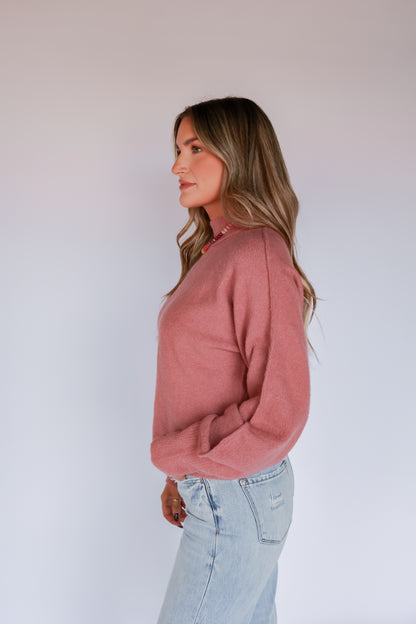 THE ROSE WOOD MOCK SWEATER