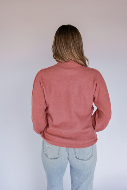 THE ROSE WOOD MOCK SWEATER