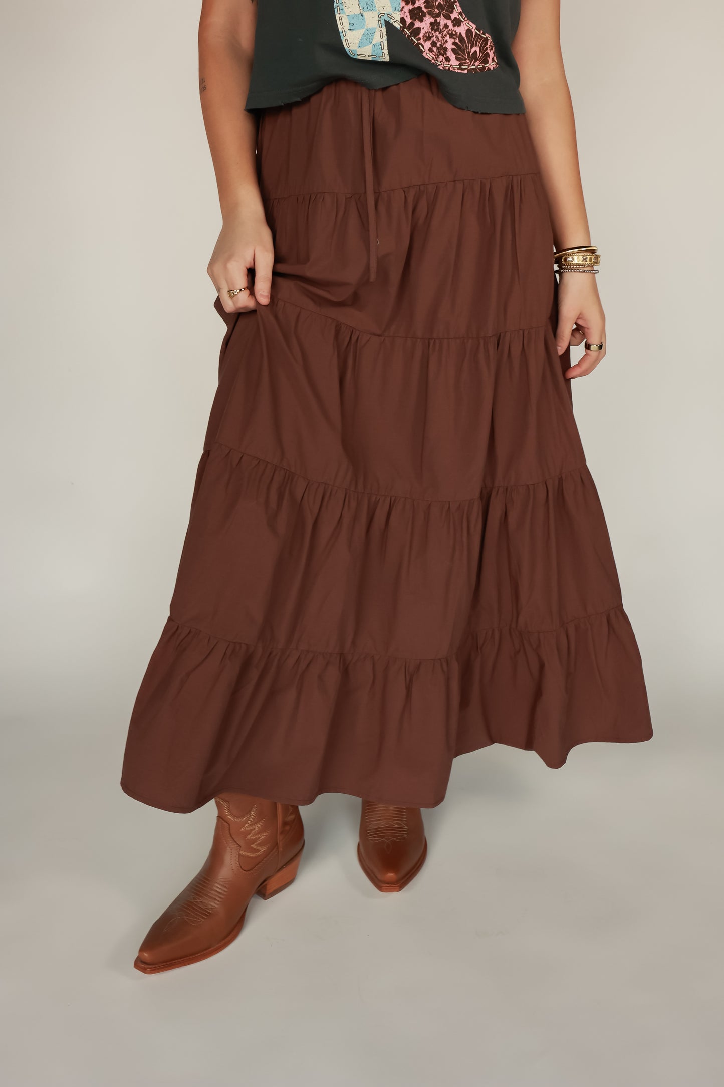 THE RODEO LUXE TIERED MAXI SKIRT