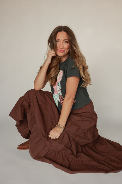 THE RODEO LUXE TIERED MAXI SKIRT