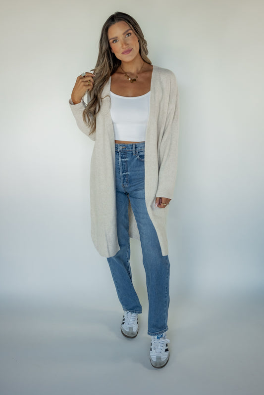 OATMEAL SWEATER CARDIGAN