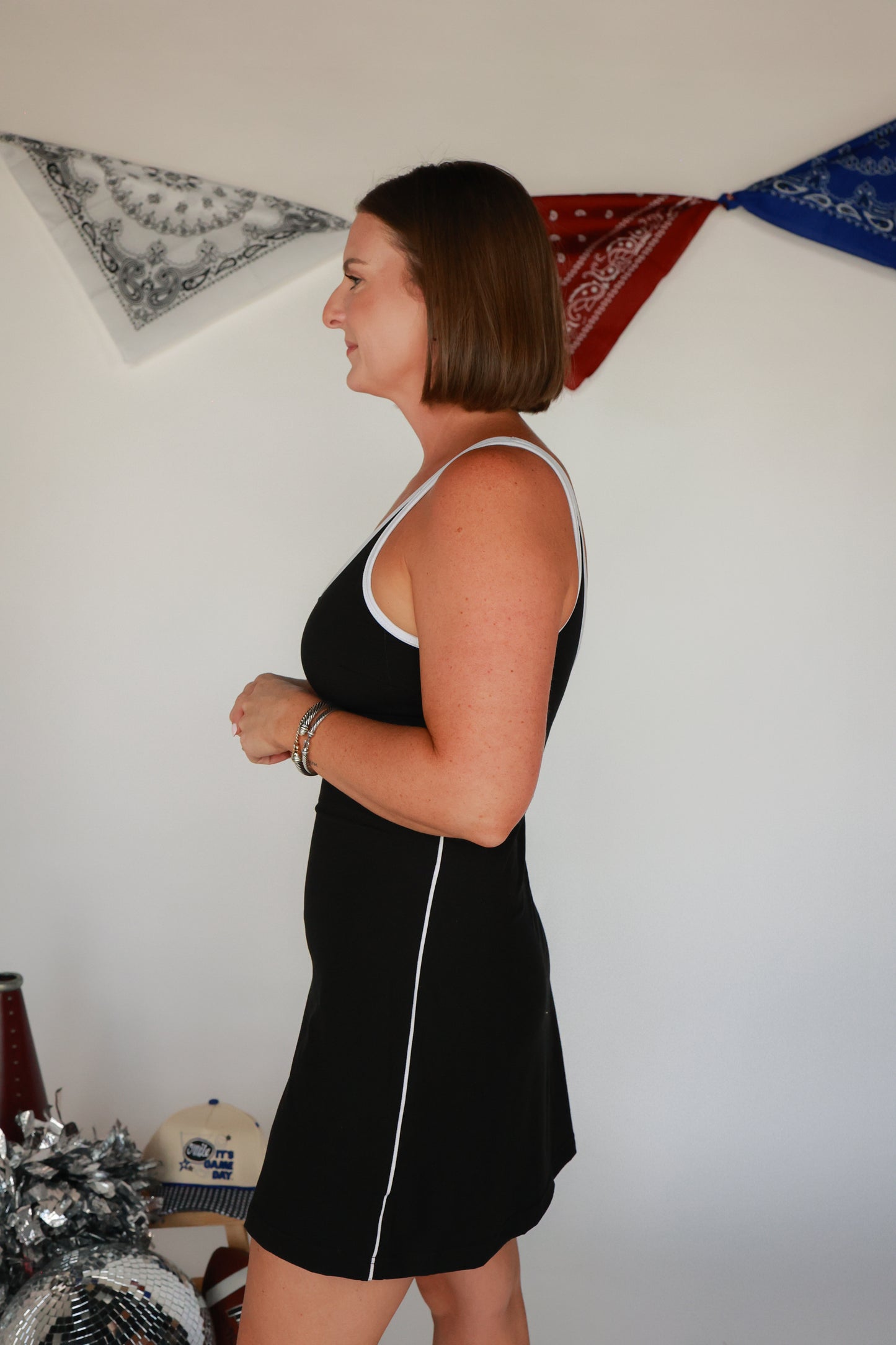 THE TOUCHDOWN ATHLETIC DRESS | BLACK
