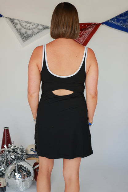 THE TOUCHDOWN ATHLETIC DRESS | BLACK