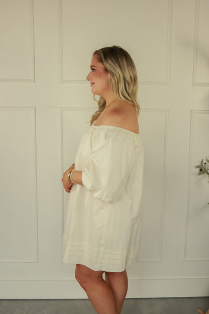 OFF THE SHOULDER PUFF DRESS