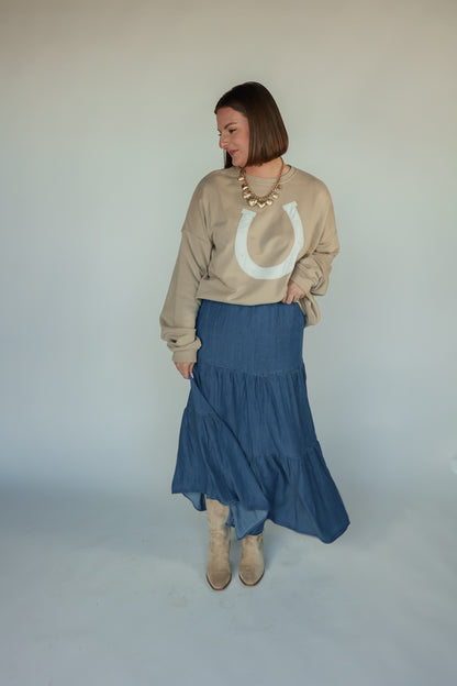 HORSESHOE PULLOVER | TAUPE