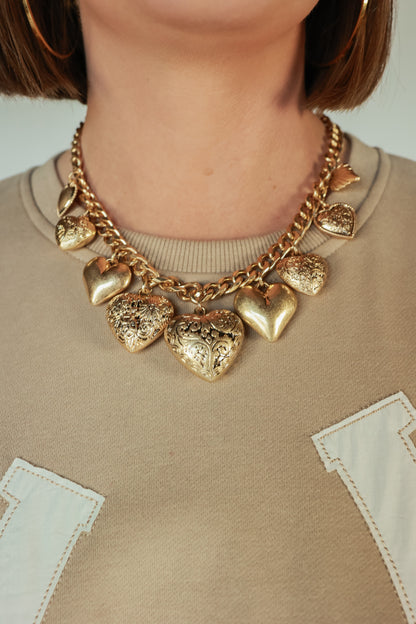 THE SACRED HEART CHARM NECKLACE