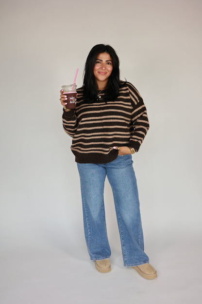 THE CHOCOLATE STRIPED SWEATER