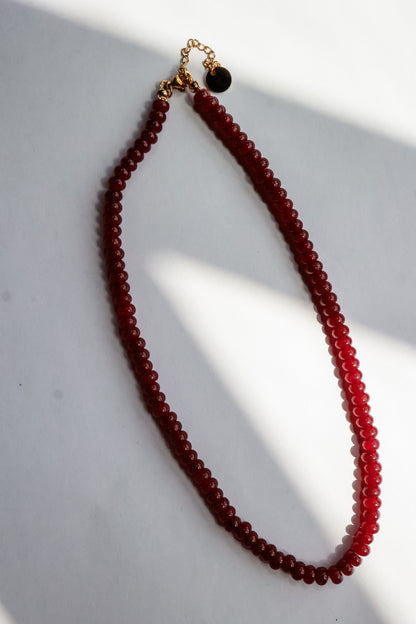 WE BLEED MAROON NECKLACE